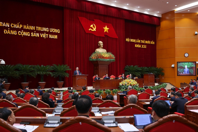 Tổng Bí thư Tô Lâm nêu rõ, trong lựa chọn, giới thiệu nhân sự tham gia Bộ Chính trị, Ban Bí thư khóa XIV, cần đặc biệt quan tâm tới 5 "điểm cộng" - Ảnh: VGP/Nhật Bắc