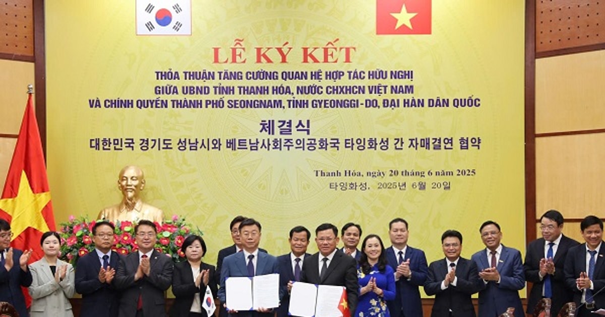 Hội nghị gặp gỡ và kết nối doanh nghiệp giữa thành phố Seongnam (Hàn Quốc) và Thanh Hóa tháng 6/2025.