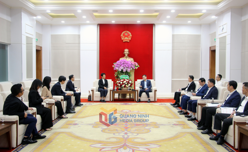 Chủ tịch UBND tỉnh Quảng Ninh Bùi Văn Khắng tiếp xã giao Tập đoàn Amata.