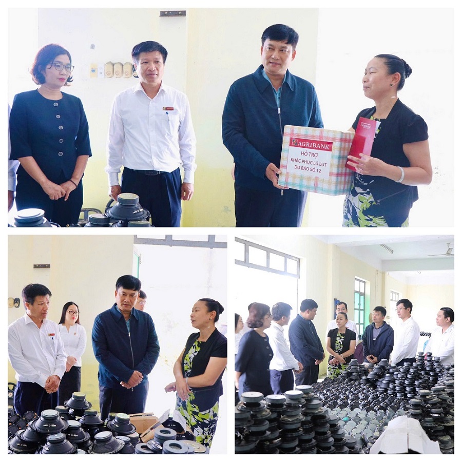 Đoàn công tác do Tổng Giám đốc Phạm Toàn Vượng dẫn đầu tới thăm hỏi, động viên khách hàng của Agribank bị thiệt hại do bão lũ Đoàn công tác do Tổng Giám đốc Phạm Toàn Vượng dẫn đầu tới thăm hỏi, động viên khách hàng của Agribank bị thiệt hại do bão lũ