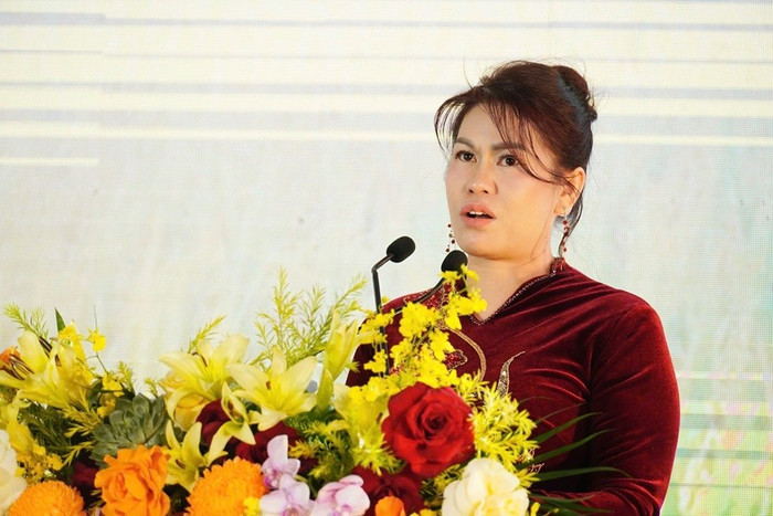 Bà Bùi Thị Hạnh Hiếu, Tổng giám đốc Công ty Cổ phần Kinh doanh Chế biến nông sản Bảo Minh xúc động chia sẻ về hành trình 30 năm phát triển của công ty