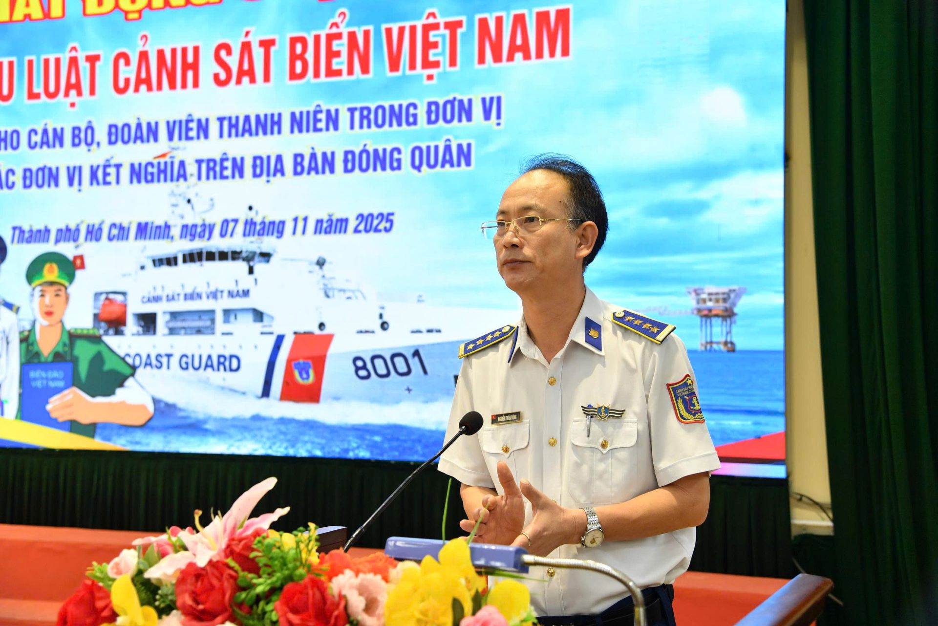 Đại tá Nguyễn Trần Đông, Phó Tư lệnh phát biểu khai mạc Cuộc thi