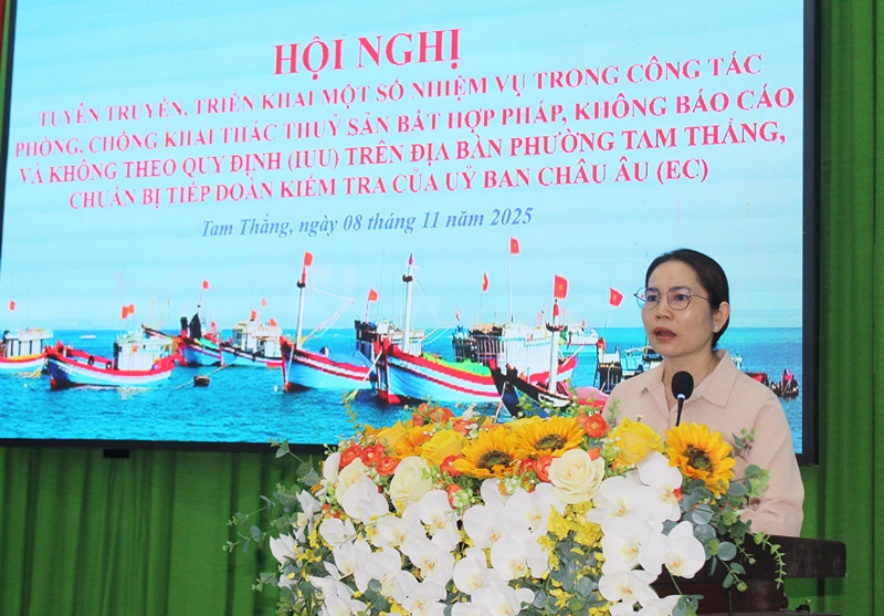 Bà Mạc Thị Nga, Chi cục trưởng Chi cục Thủy sản và Kiểm ngư TP HCM