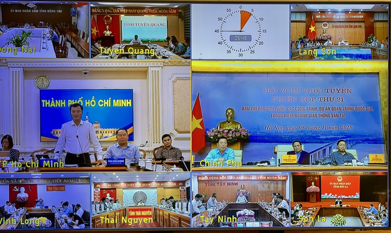 Phiên họp được kết nối trực tuyến từ trụ sở Chính phủ tới 26 tỉnh, thành phố đang có các công trình, dự án quan trọng quốc gia, trọng điểm ngành giao thông vận tải - Ảnh: VGP/Nhật Bắc Phiên họp được kết nối trực tuyến từ trụ sở Chính phủ tới 26 tỉnh, thành phố đang có các công trình, dự án quan trọng quốc gia, trọng điểm ngành giao thông vận tải - Ảnh: VGP/Nhật Bắc