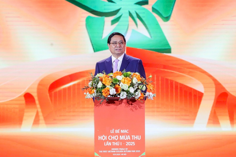 Thủ tướng Chính Phủ Phạm Minh Chính phát biểu chỉ đạo tại Lễ Bế mạc Hội chợ Mùa Thu lần thứ I năm 2025 Thủ tướng Chính Phủ Phạm Minh Chính phát biểu chỉ đạo tại Lễ Bế mạc Hội chợ Mùa Thu lần thứ I năm 2025