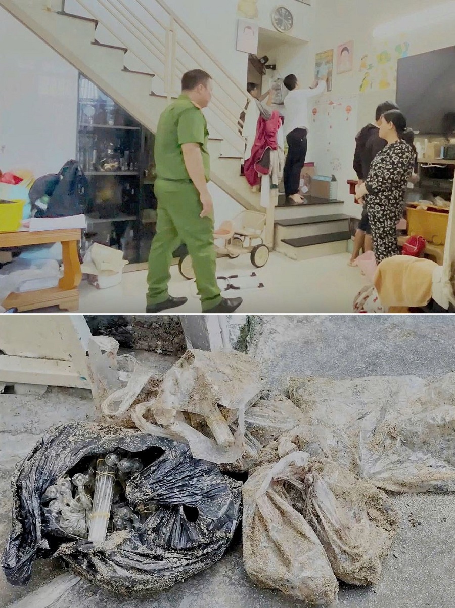 Lực lượng công an khám nhà các đối tượng, thu giữ 400