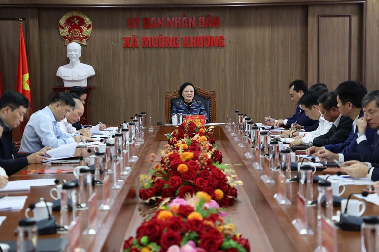 Phó Thủ tướng Phạm Thị Thanh Trà kiểm tra hoạt động chính quyền địa phương 2 cấp tại xã Mường Khương, Lào Cai