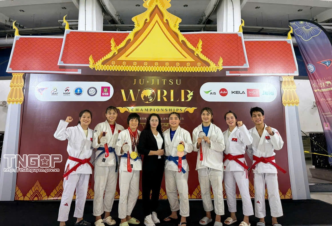Vận động viên Thái Nguyên giành 12 huy chương tại Giải vô địch Jujitsu thế giới 2025