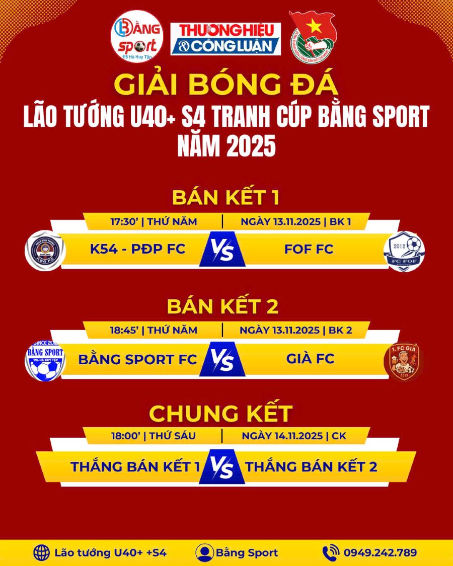 Lịch thi đấu vòng bán kết và chung kết.