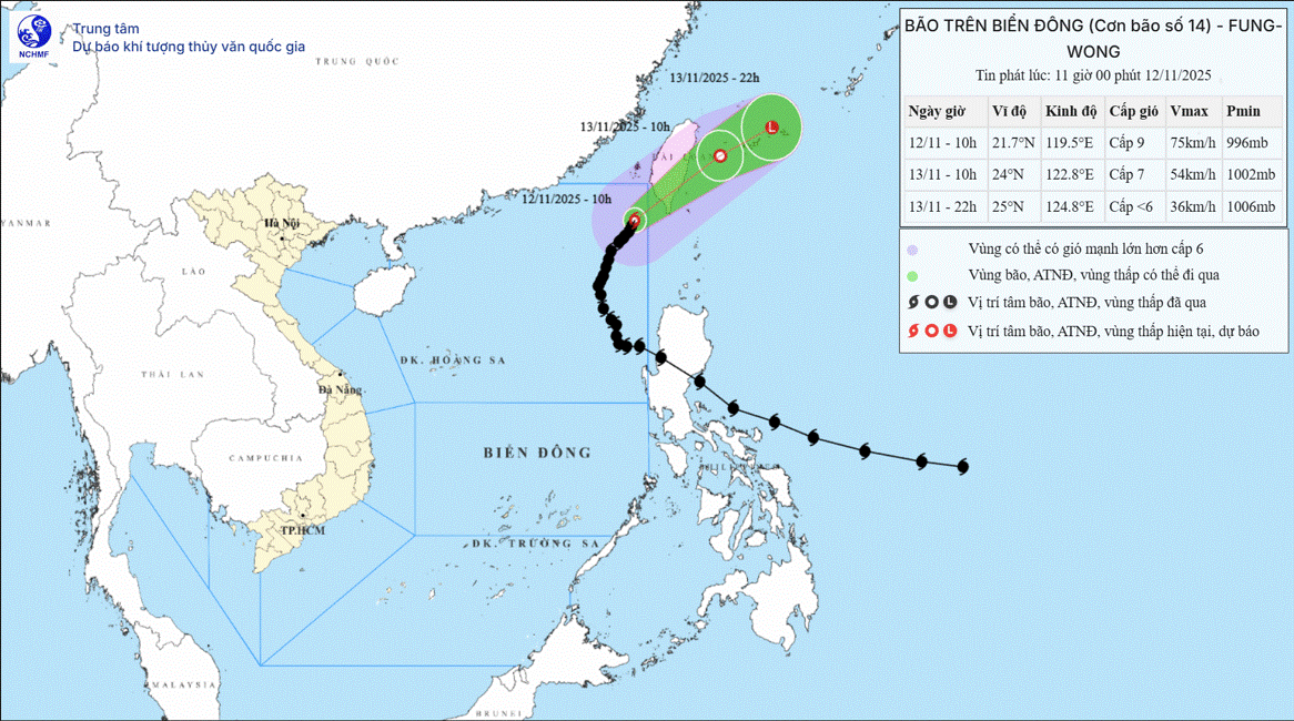 Bão số 14 tiếp tục đổi hướng, di chuyển chậm trước khi suy yếu