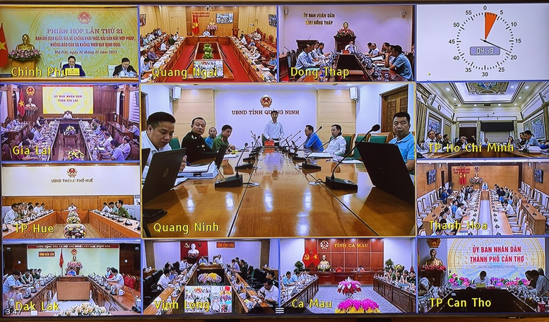 Phiên họp kết nối trực tuyến với 21 tỉnh, thành phố ven biển - Ảnh: VGP/Nhật Bắc Phiên họp kết nối trực tuyến với 21 tỉnh, thành phố ven biển - Ảnh: VGP/Nhật Bắc