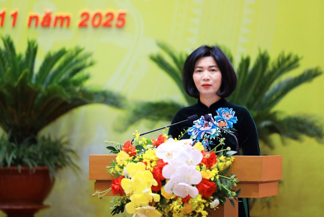 Tân Chủ tịch HĐND TP. Hà Nội Phùng Thị Hồng Hà - Ảnh: VGP/GH