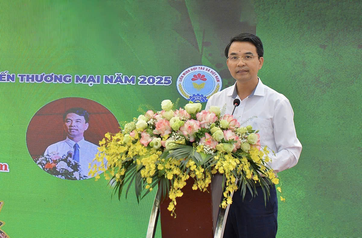 Ông Đinh Hồng Thái, Phó Chủ tịch Liên minh HTX Việt Nam phát biểu khai mạc hội nghị