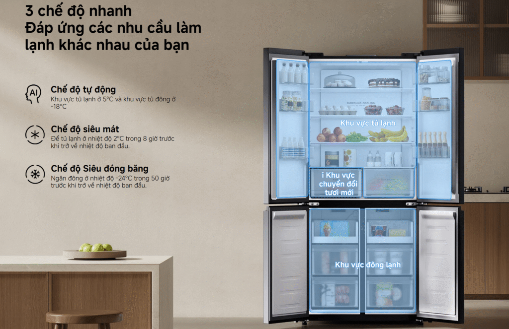 Tủ lạnh Mijia Refrigerator Cross Door 510L: Công nghệ thông minh và dung tích lớn, liệu có đáng giá 16 triệu đồng?