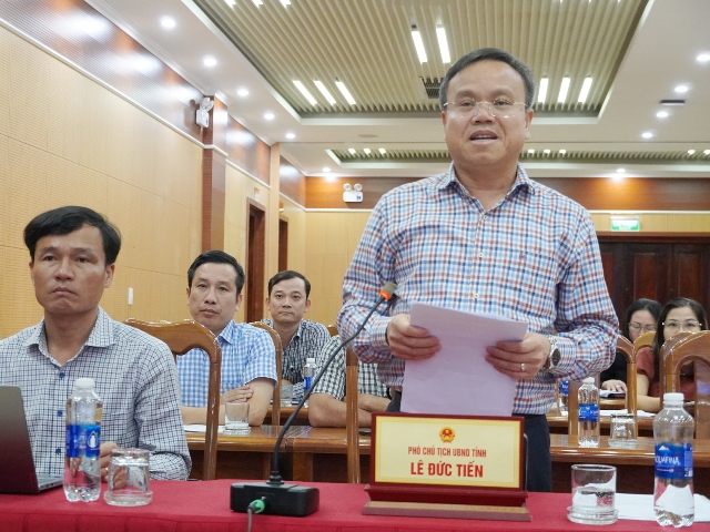 Phó Chủ tịch UBND tỉnh Lê Đức Tiến kiến nghị giải pháp nhằm thúc đẩy xuất khẩu sang thị trường EU của tỉnh.