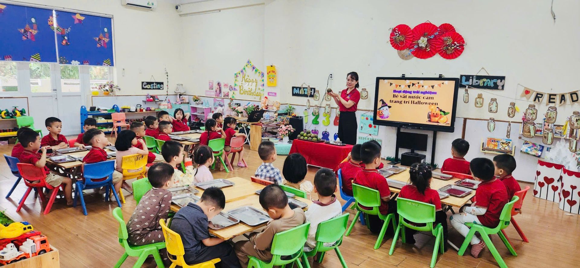 Tiết ngoại khoá của học sinh Trường mần non Hạ Long