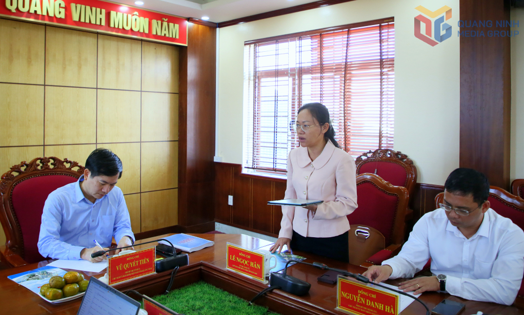 Ban Thường vụ Đảng uỷ đặc khu Cô Tô báo cáo Phó Bí thư Tỉnh uỷ Quảng Ninh về tình hình công tác xây dựng Đảng, xây dựng hệ thống chính trị và tình hình phát triển kinh tế, xã hội, quốc phòng, an ninh, trật tự an toàn xã hội của đặc khu Cô Tô.