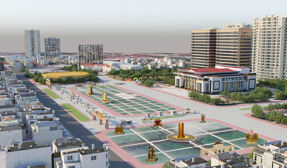 Phối cảnh tuyến phố đi bộ tại khu vực Quảng trường 3/2, phường Bắc Giang.