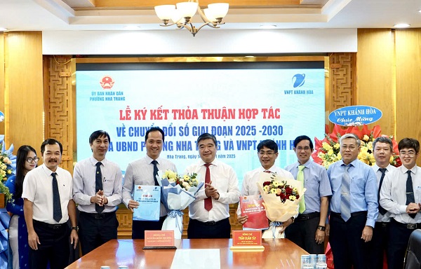 VNPT Khánh Hòa và UBND Phường Nha Trang ký kết hợp tác chuyển đổi số giai đoạn 2025- 2030