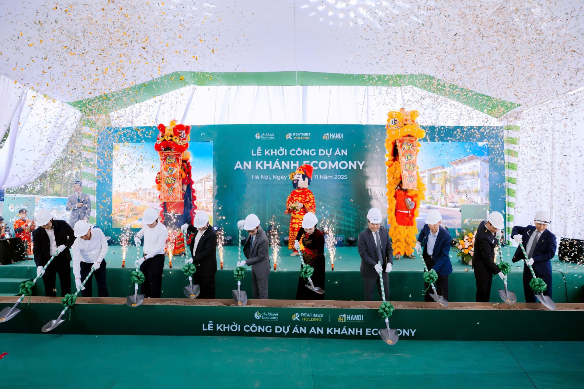 Ng&agrave;y 16/11, dự &aacute;n An Kh&aacute;nh Ecomony ch&iacute;nh thức khởi c&ocirc;ng tại x&atilde; Sơn Đồng (H&agrave; Nội)