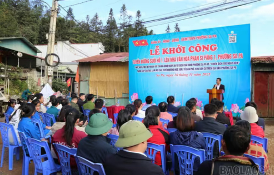 Sa Pa triển khai nâng cấp hai tuyến đường trong các ngõ xóm và tổ dân phố