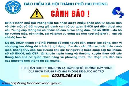 BHXH thành phố Hải Phòng: Cảnh báo thủ đoạn giả danh “đồng bộ thẻ BHYT” nhằm chiếm đoạt tài sản