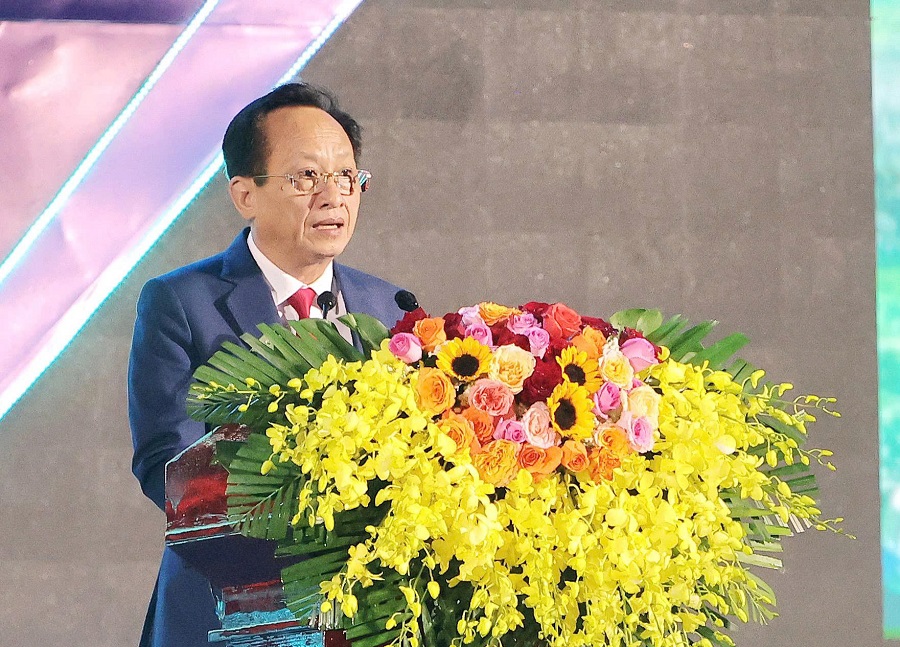 Ông Phạm Văn Thiều –Phó Bí thư Tỉnh ủy, Chủ tịch HĐND tỉnh Cà Mau phát biểu tại lễ khai mạc Ngày hội Cua Cà Mau lần thứ II - năm 2025