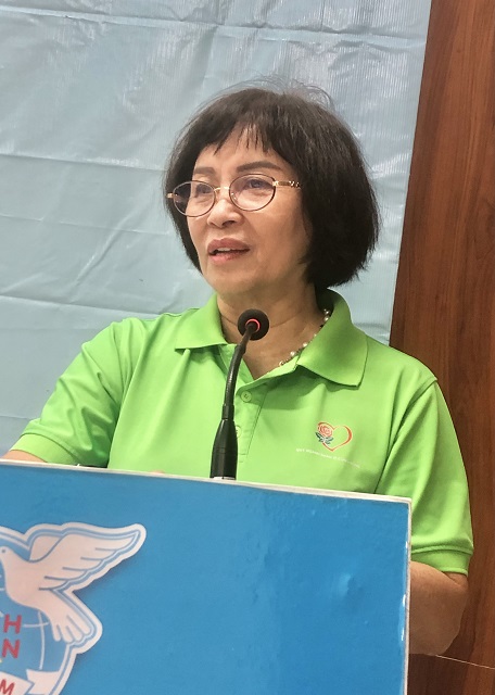 Bà Cao Thị Nhung phát biểu tại Chương trình. Ảnh: VH