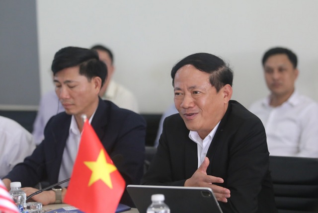 Ông Phạm Anh Tuấn phát biểu tại buổi làm việc. Ảnh: L.A