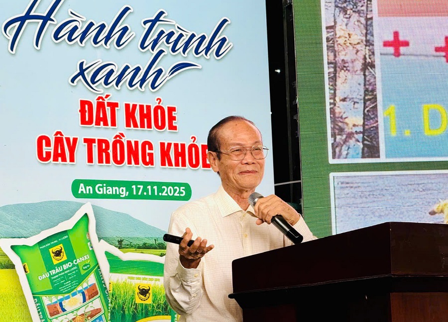 GS.TS Nguyễn Bảo Vệ - Phó Chủ tịch hội đồng KHKT Công ty CP phân bón Bình Điền trình bày tại hội thảo GS.TS Nguyễn Bảo Vệ - Phó Chủ tịch hội đồng KHKT Công ty CP phân bón Bình Điền trình bày tại hội thảo