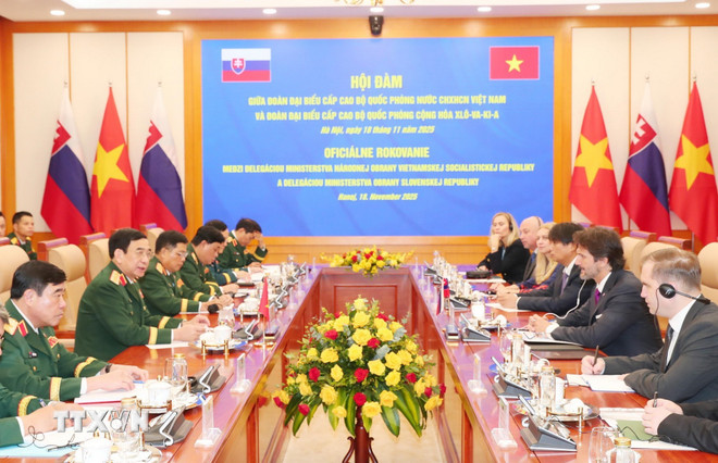 Quang cảnh hội đàm. (Ảnh: Trọng Đức/TTXVN)