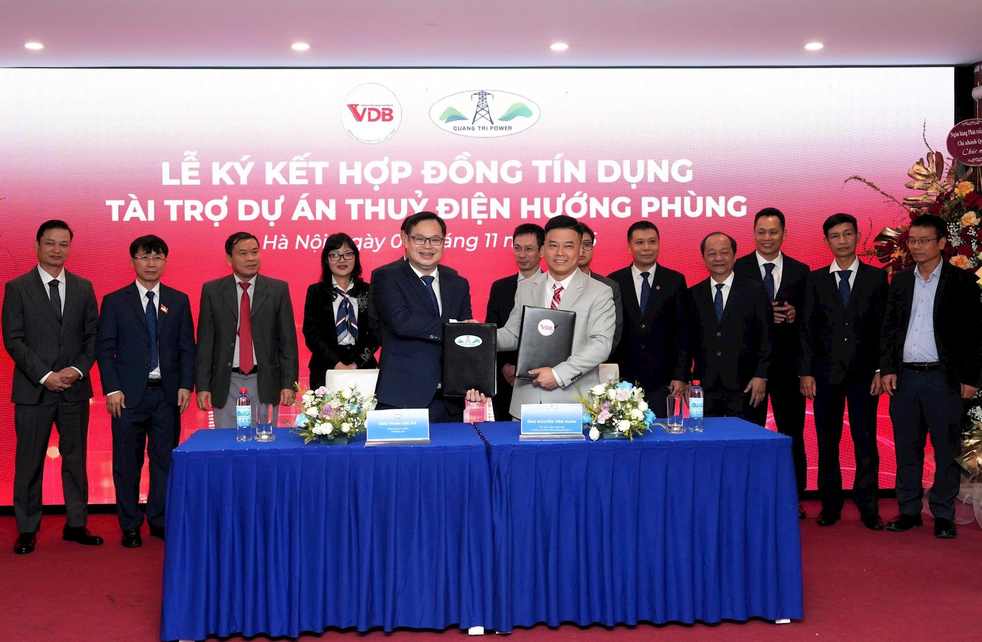 VDB v&agrave; C&ocirc;ng ty CP Năng lượng Quảng Trị k&yacute; kết Hợp đồng t&iacute;n dụng t&agrave;i trợ Dự &aacute;n Thủy điện Hướng Ph&ugrave;ng