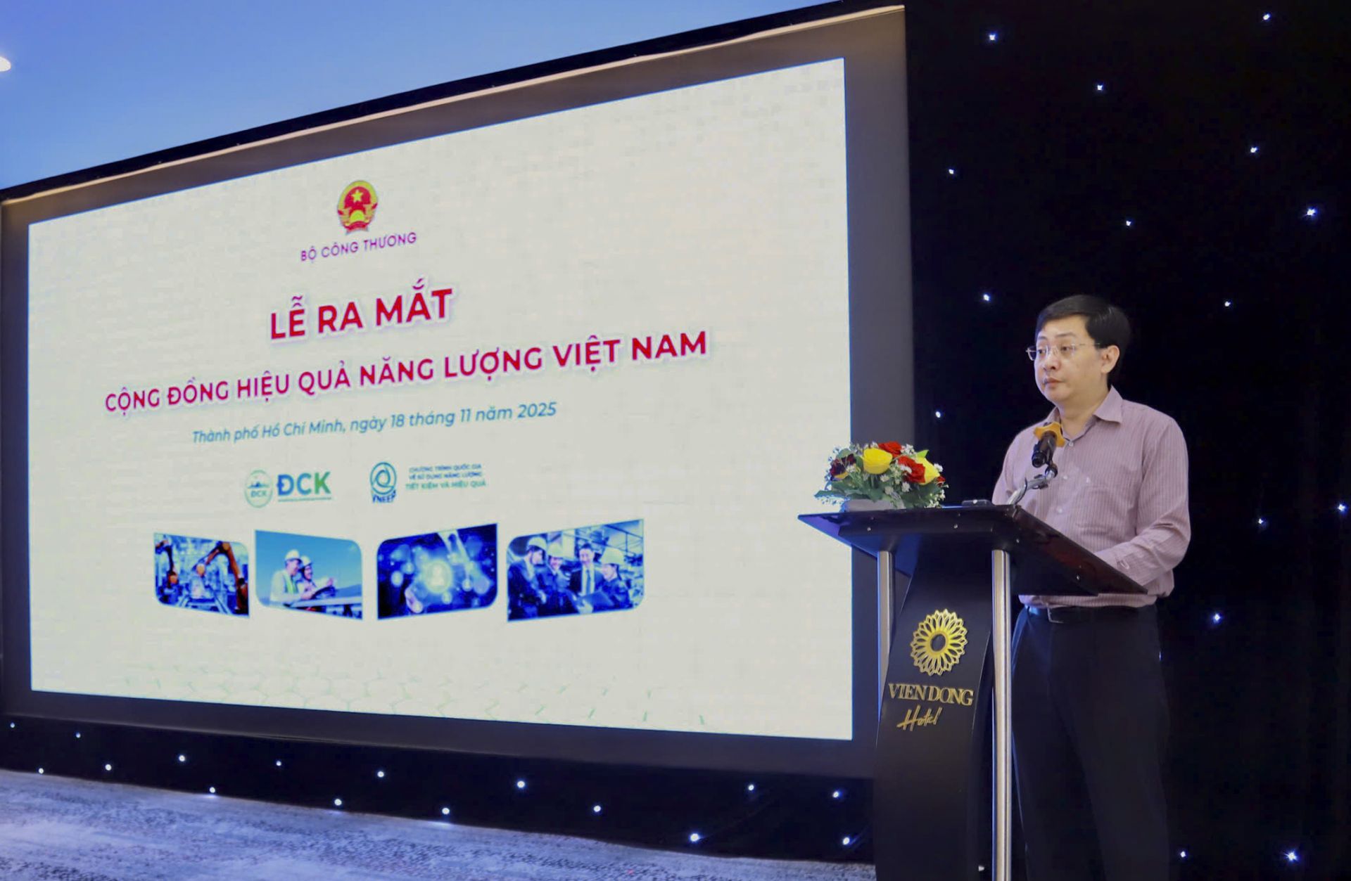 Ông Đặng Hải Dũng – Phó Cục trưởng Cục Đổi mới sáng tạo, Chuyển đổi xanh và Khuyến công (Bộ Công Thương) phát biểu.