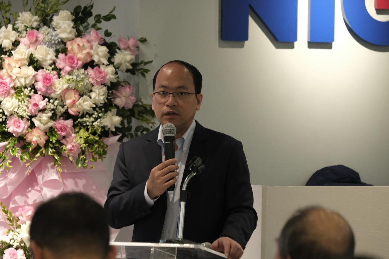 Ông Vũ Quốc Huy – Giám đốc Trung tâm Đổi mới sáng tạo Quốc gia phát biểu khai mạc