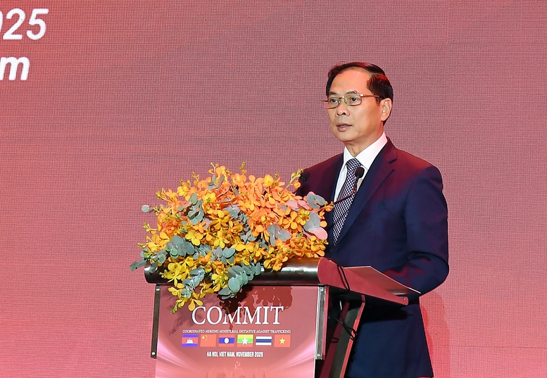 Phó Thủ tướng nhấn mạnh, Việt Nam và các nước Tiểu vùng Mekong mở rộng cần tiếp tục chung sức, huy động các nguồn lực và tranh thủ sự ủng hộ của cộng đồng quốc tế để ngăn chặn, đẩy lùi tội phạm mua bán người - Ảnh: VGP/Hải Minh