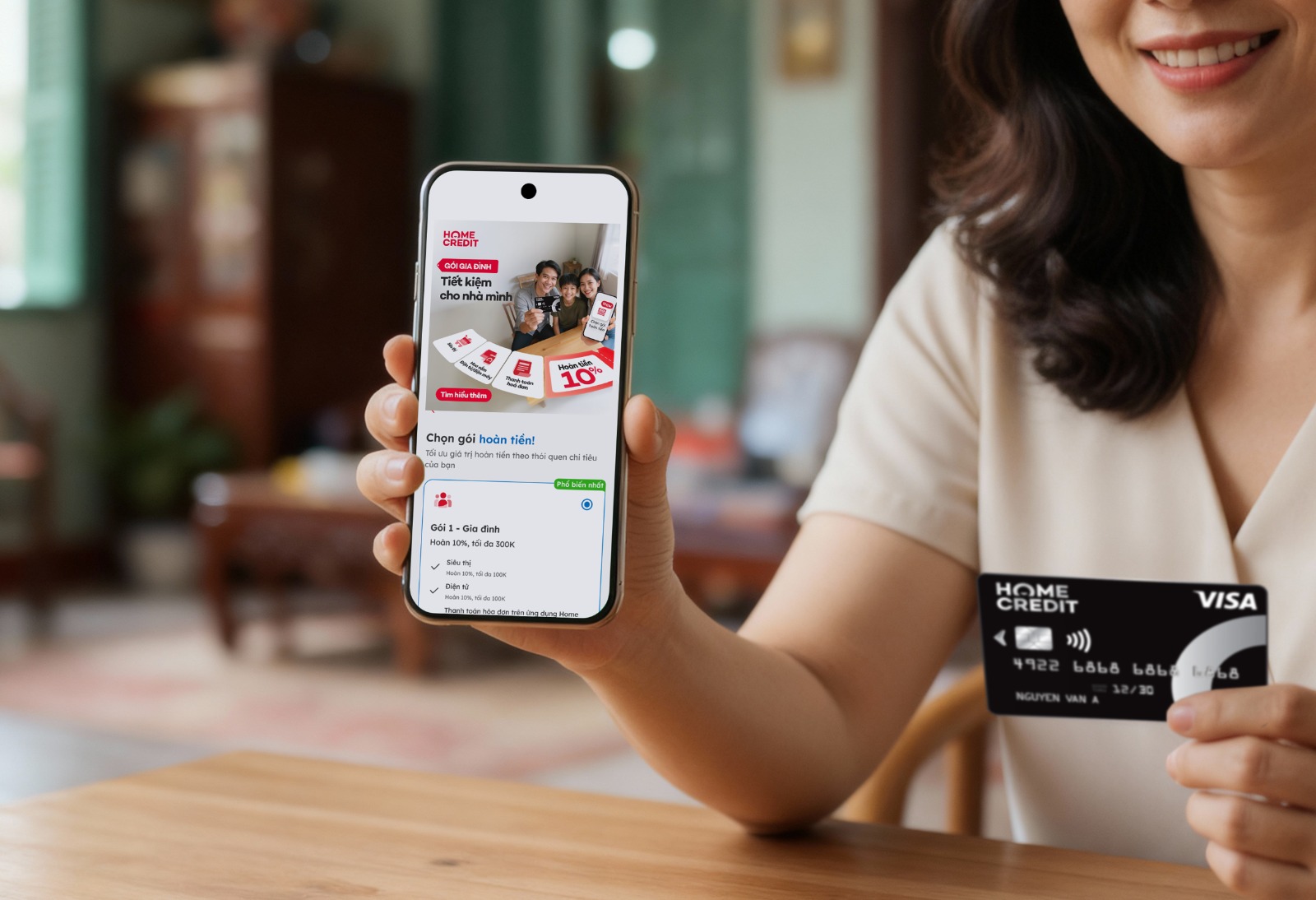 Thẻ tín dụng của Home Credit linh hoạt hoàn tiền theo nhu cầu tiêu dùng