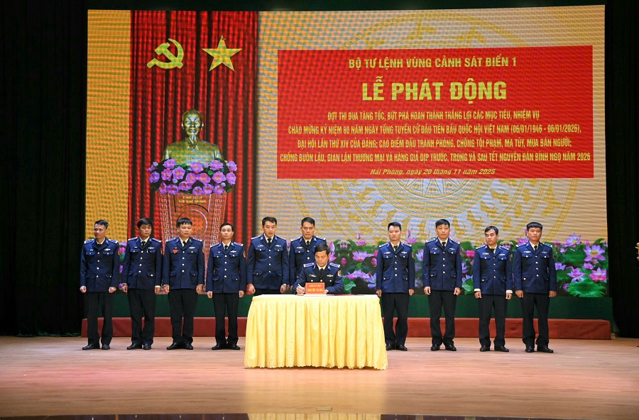 Bộ Tư lệnh Vùng Cảnh sát biển 1 phát động Đợt thi đua chào mừng các sự kiện trọng đại của đất nước