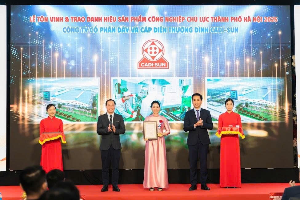 CADI-SUN nhận danh hiệu Top 10 sản phẩm công nghiệp chủ lực Hà Nội 2025