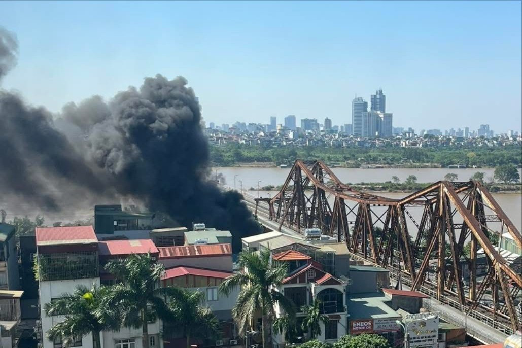 Hình ảnh khu vực xảy ra hỏa hoạn được người dân chia sẻ.