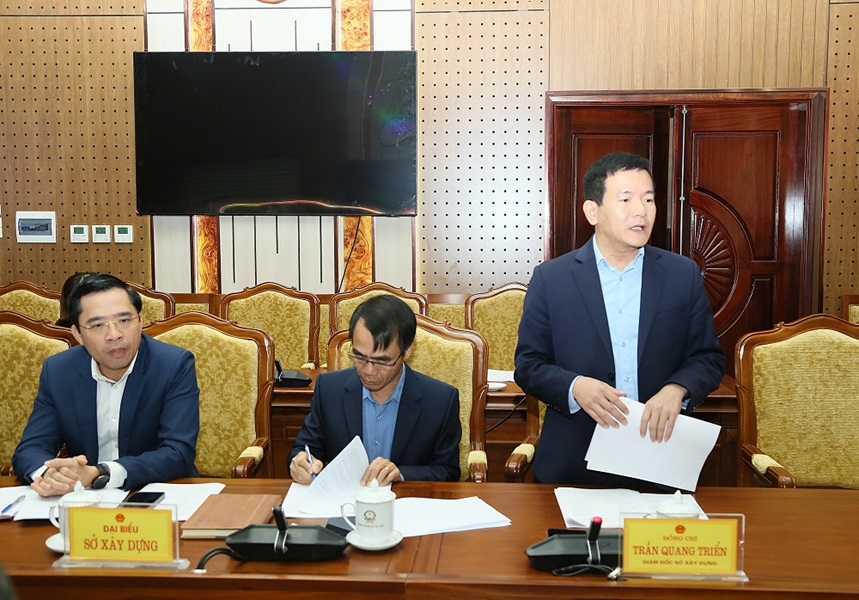 Lãnh đạo Sở xây dựng tỉnh Hưng Yên phát biểu tại cuộc họp