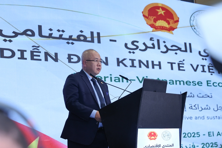 Thứ trưởng Bộ Tài chính Đỗ Thành Trung cho biết, thời gian tới, Bộ Tài chính sẽ phối hợp chặt chẽ với các cơ quan hữu quan của Algeria, nhằm tăng cường kết nối chính sách và hợp tác thường kỳ giữa Chính phủ và doanh nghiệp hai nước - Ảnh: VGP/Nhật Bắc