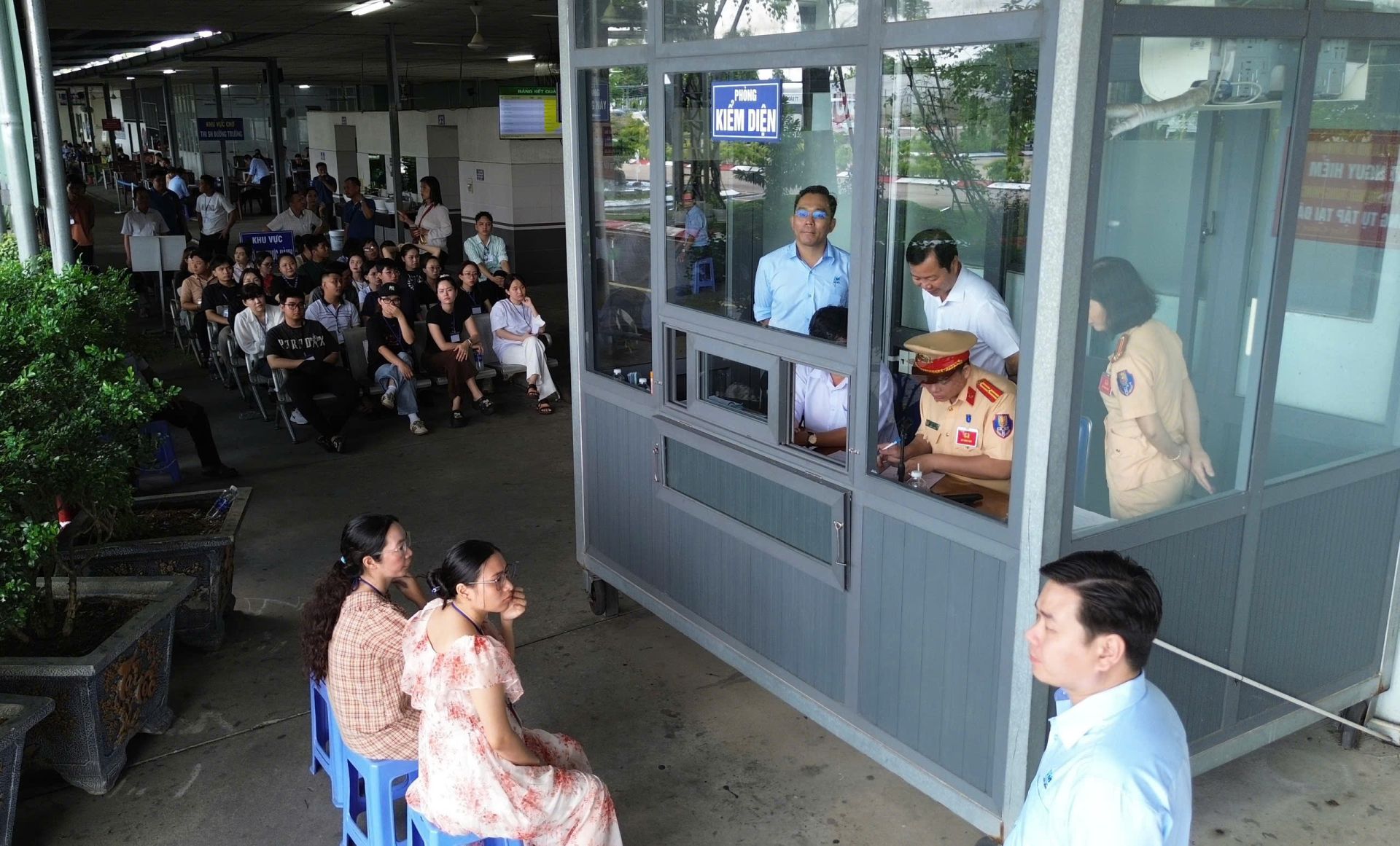 Thi sát hạch lái xe tại một trung tâm ở TP. HCM