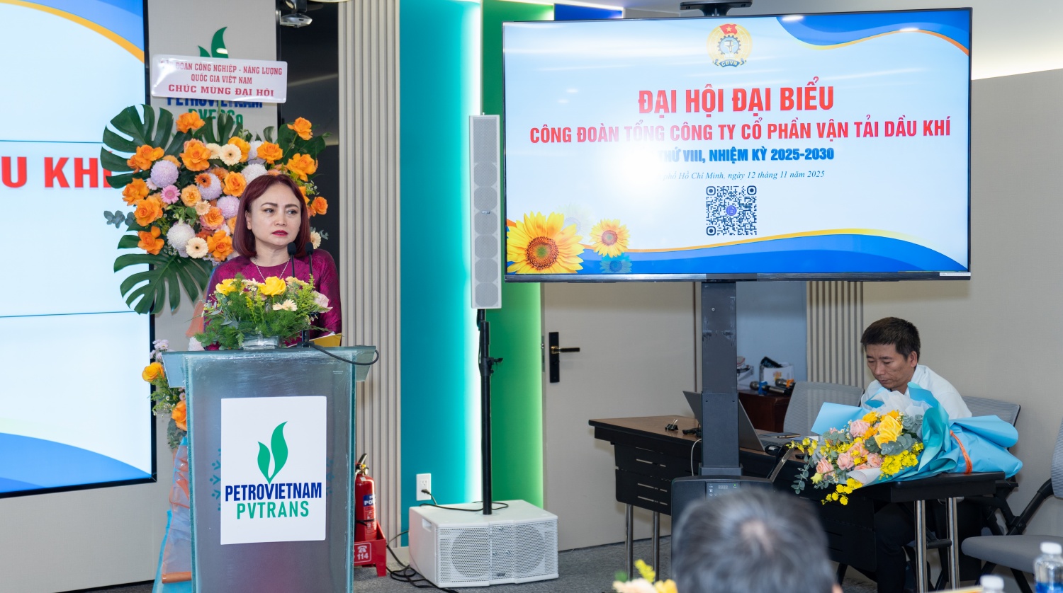 Đồng chí Nghiêm Thùy Lan - Chủ tịch Công đoàn Petrovietnam: Bước vào giai đoạn phát triển mới, Công đoàn PVTrans cần tiếp tục đổi mới toàn diện, thích ứng nhanh và hành động quyết liệt hơn nữa