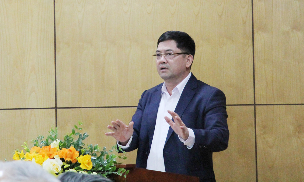 Bí thư Tỉnh ủy Nguyễn Hồng Thái phát biểu kết luận.