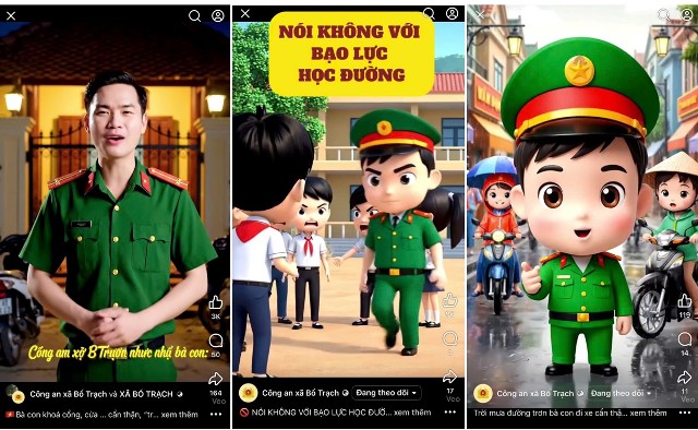 Công an xã Bố Trạch tiên phong ứng dụng AI nâng cao hiệu quả tuyên truyền phòng, chống tội phạm