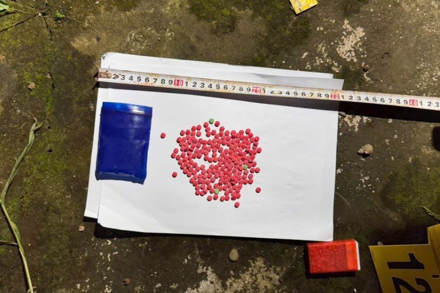Hàng trăm viên ma túy bị phát hiện, thu giữ.