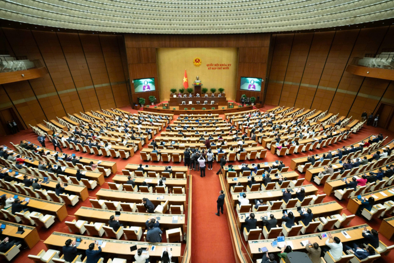 Toàn cảnh phiên họp Quốc hội.
