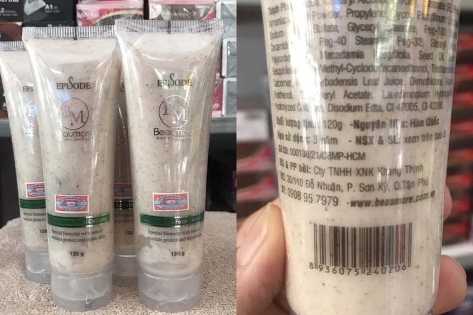 Cục Quản lý Dược (Bộ Y tế) vừa yêu cầu thu hồi sữa rửa mặt Beaumore của Công ty Khang Thịnh do vi phạm công bố thành phần