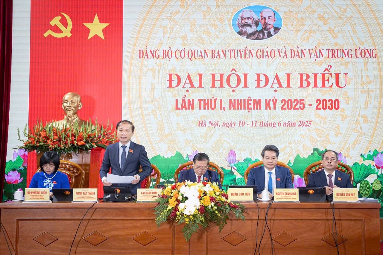 Đại hội đại biểu Đảng bộ cơ quan Ban Tuy&ecirc;n gi&aacute;o v&agrave; D&acirc;n vận Trung ương lần thứ I, nhiệm kỳ 2025-2030
