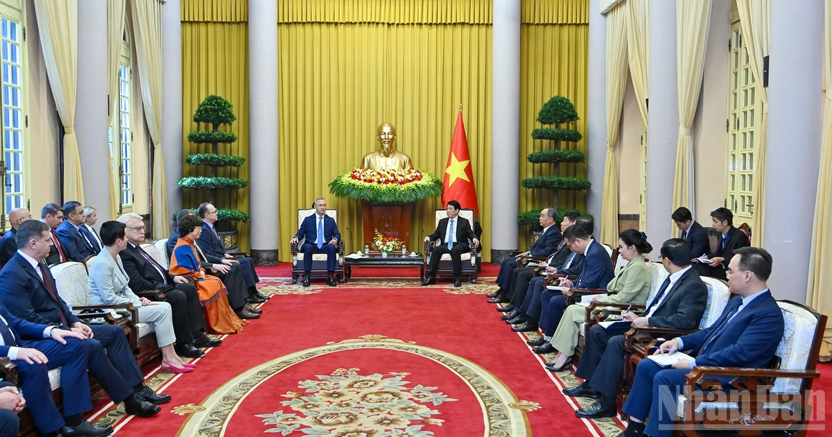 Chủ tịch nước Lương Cường tiếp Thống đốc tỉnh Kaluga Vladislav Valerievich Shapsha